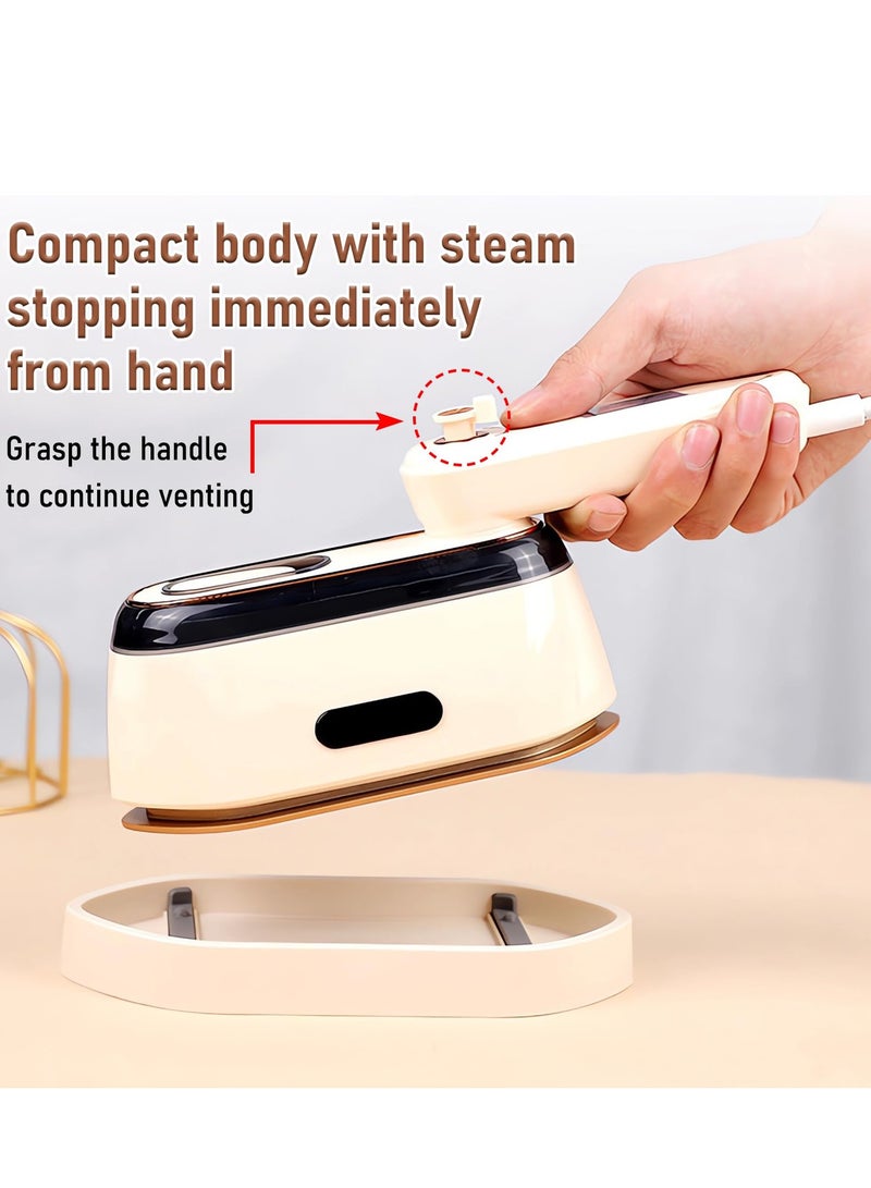 Portable 2-in-1 Travel Steamer for Clothes - Mini Handheld Iron with Fast 30s Heat-Up, 180° Rotatable Design for Efficient Dry and Wet Wrinkle Removal, Perfect Home Essential.