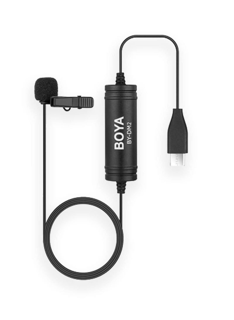 BOYA by-M1 Pro Professional Lavalier Microphone Omnidirectional Clip on Lapel Mic for DSLR Camera/Camcorders iPhone/iPad Android Smartphone PC Laptop