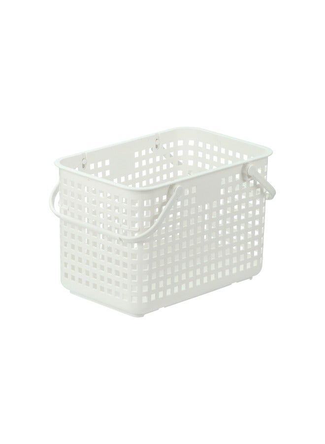 Nachi Multi Purpose Basket With Lid and Handle, White, 46 X 32 X 31 CM