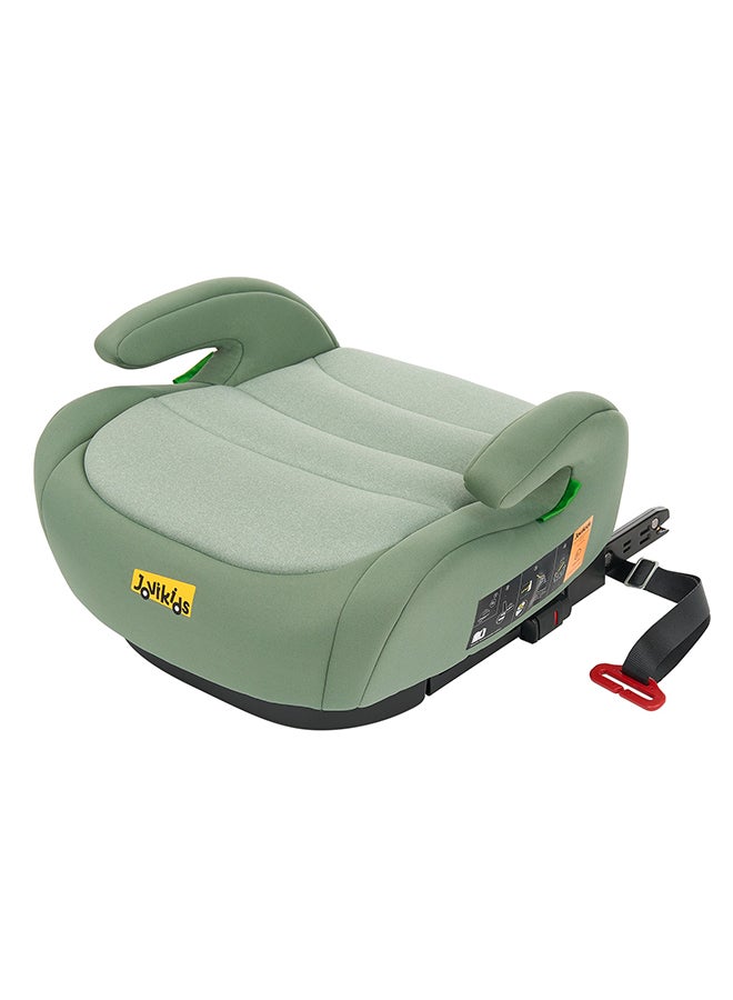 Portable, Comfortable, Compact Ohho I-Size Booster Seat For Car With ISOFIX, 125-150cm (Group 2/3, 6-12 Years), ECE R129, Green