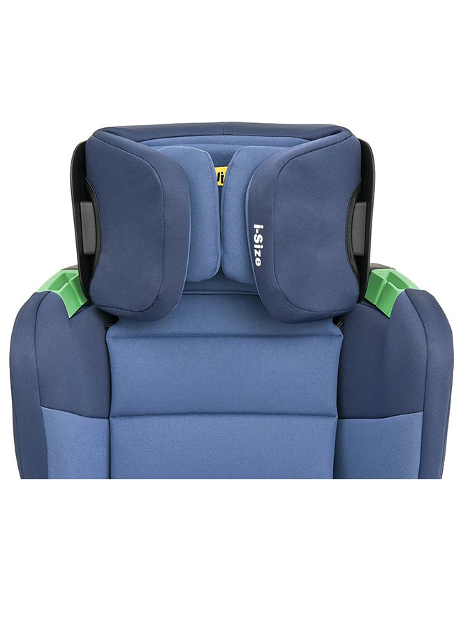 Cabin Size Portable Rober i-Size Booster Seat With ISOFIX, 100 - 150 CM (Approx. 3 To 12 Years), Adjustbale Height And Width, ECE R129, Blue