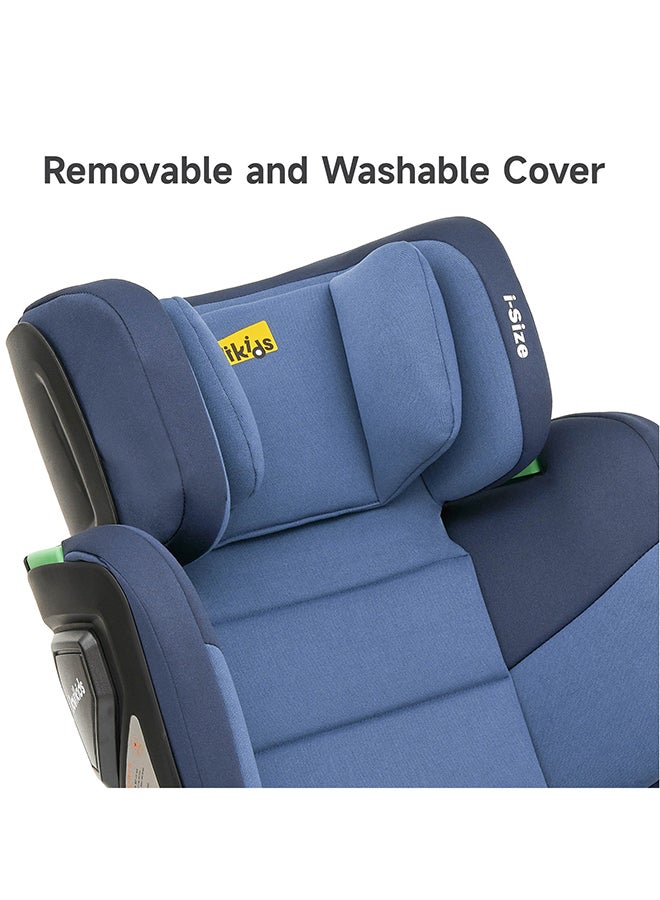 Cabin Size Portable Rober i-Size Booster Seat With ISOFIX, 100 - 150 CM (Approx. 3 To 12 Years), Adjustbale Height And Width, ECE R129, Blue