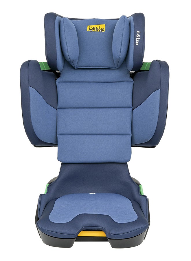 Cabin Size Portable Rober i-Size Booster Seat With ISOFIX, 100 - 150 CM (Approx. 3 To 12 Years), Adjustbale Height And Width, ECE R129, Blue