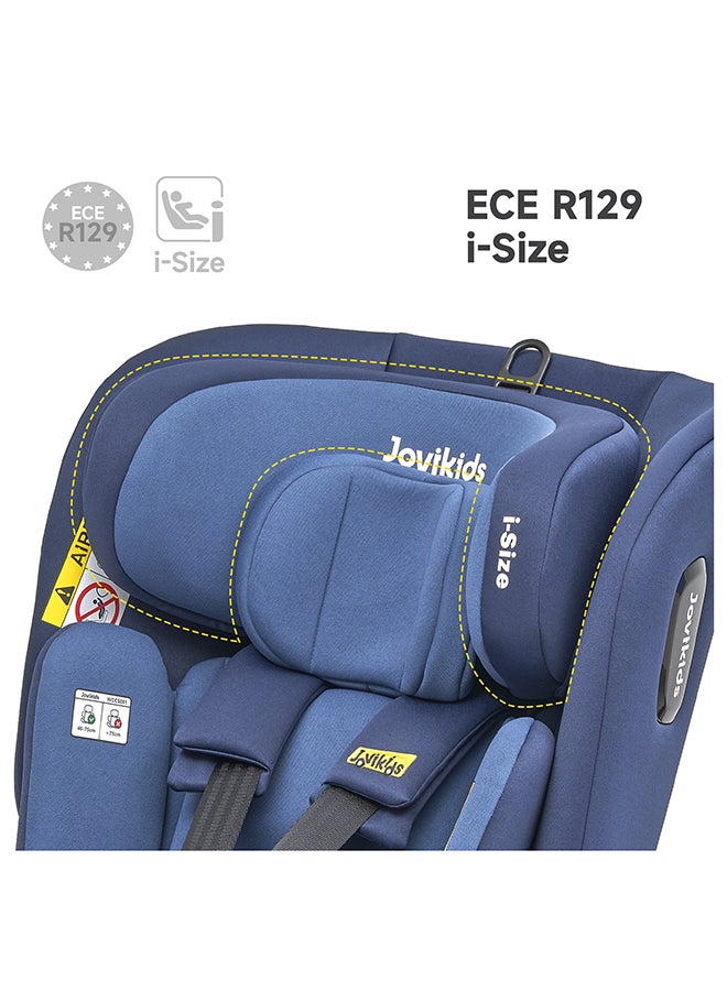 Rotating Ranger TT ISOFIX Car Seat 360° For Baby, 40-150 CM, 0 - 12 Years, ECE R129/E4 I-Size, Fixations ISOFIX, Top Tether - Blue