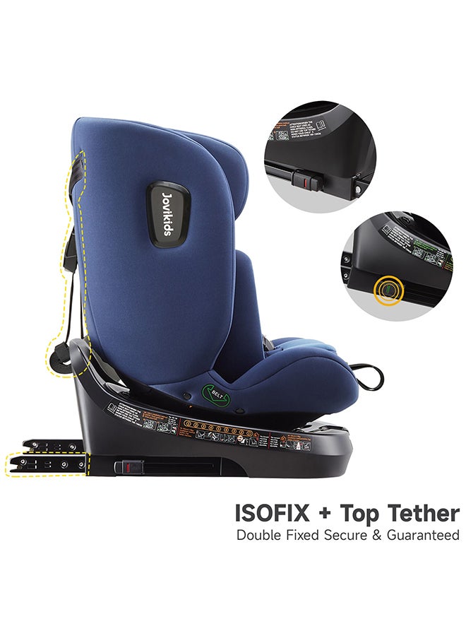 Rotating Ranger TT ISOFIX Car Seat 360° For Baby, 40-150 CM, 0 - 12 Years, ECE R129/E4 I-Size, Fixations ISOFIX, Top Tether - Blue