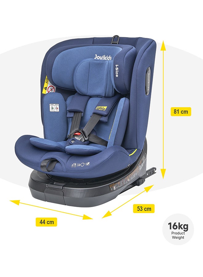 Rotating Ranger TT ISOFIX Car Seat 360° For Baby, 40-150 CM, 0 - 12 Years, ECE R129/E4 I-Size, Fixations ISOFIX, Top Tether - Blue