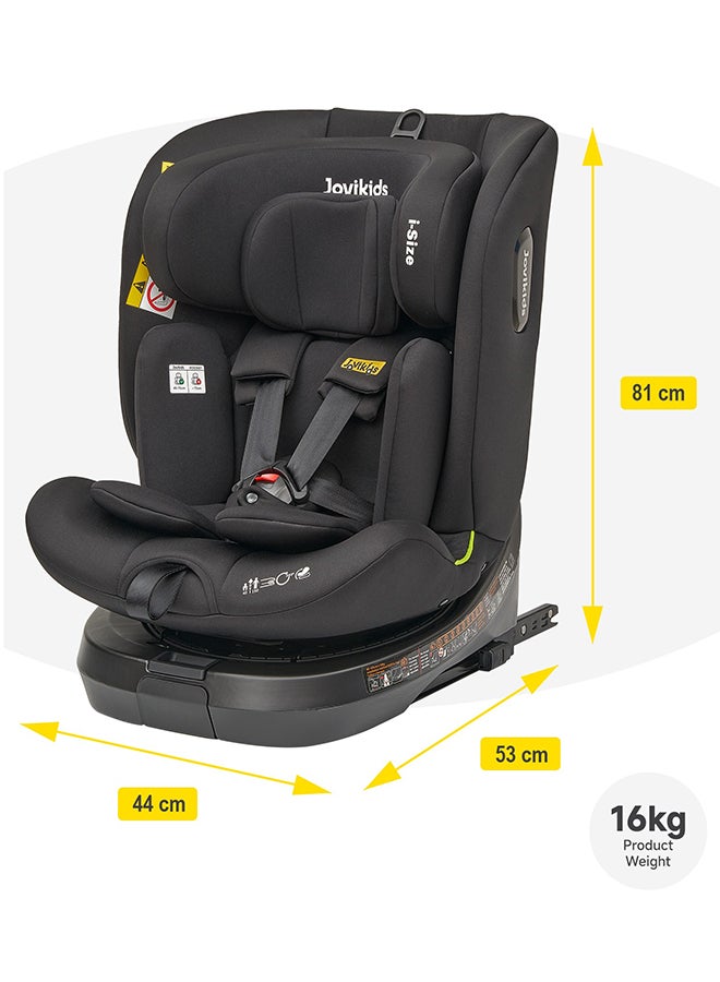 Rotating Ranger TT ISOFIX Car Seat 360° For Baby, 40 - 150 CM, 0- 12  Years, ECE R129/E4 I-size, Fixations ISOFIX, Top Tether - Black