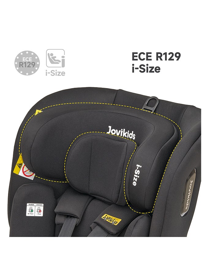 Rotating Ranger TT ISOFIX Car Seat 360° For Baby, 40 - 150 CM, 0- 12  Years, ECE R129/E4 I-size, Fixations ISOFIX, Top Tether - Black