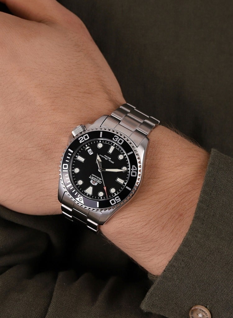 Automatic Diver's 200m Black Dial Stainless Steel Men's Watch RA-AC0K01B