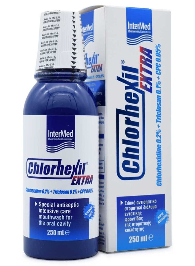 Chlorhexil Extra Mouthwash Chlorhexidine 0.2% + Triclosan 0.1% -250ml