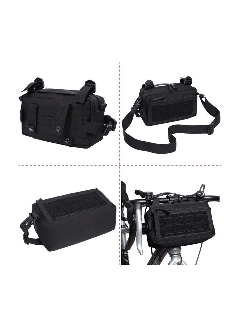 Military Tactical Waist Bag for Outdoor Activities EDC Survival Hiking Climbing and Cycling Black Color