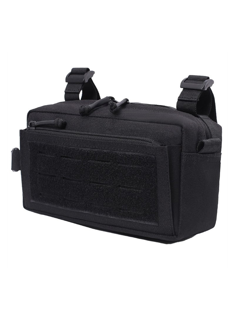 Military Tactical Waist Bag for Outdoor Activities EDC Survival Hiking Climbing and Cycling Black Color