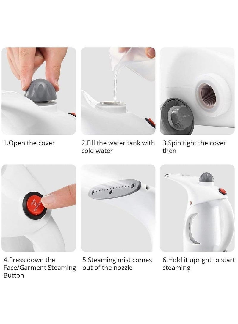 Portable Handheld Garment Steamer Clothes Facial Steamer For Face And Nose At Home And In Travel