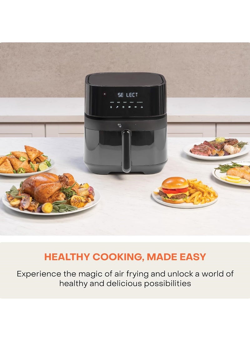 Air Fryer Oven With Rapid Air Circulation 100 Recipes Cookbook 3.5l Air Fryers For Home Use With One Touch Digital Screen 11 Cooking Presets Nonstick Basket Shake Remind