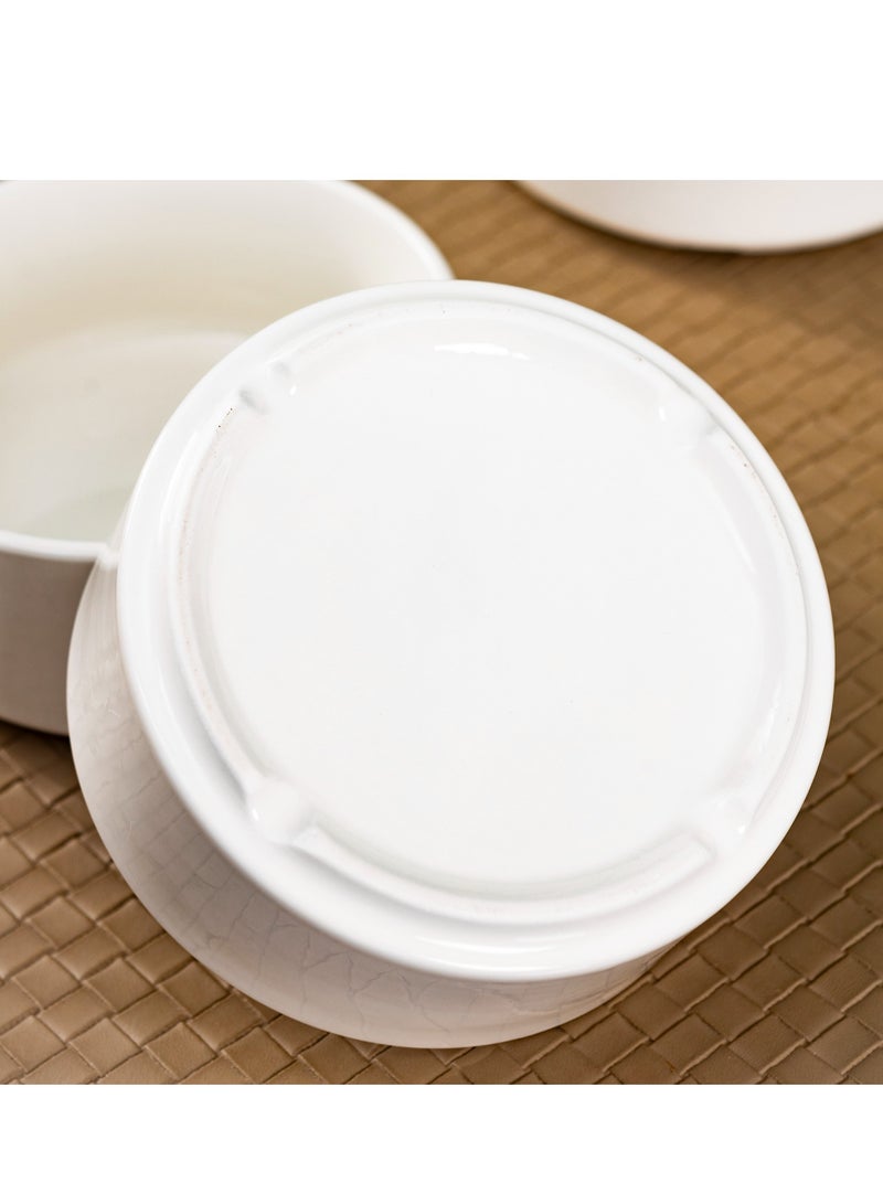 Elegant White Porcelain Dinner Set, 16-Piece Modern Ceramic Plates and Bowls - Microwave & Dishwasher Safe