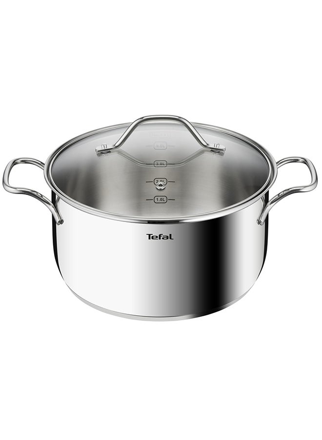 Intuition 24 cm Casserole Premium Stainless Steel 18/10 4.9 L Induction Stainless Steel 24 cmcm