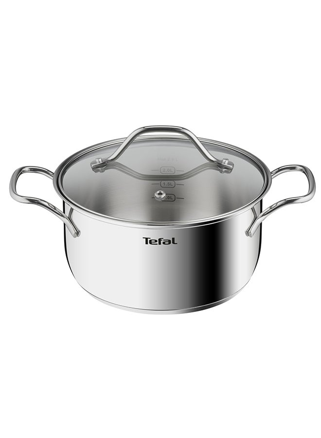 Intuition 20 cm Casserole, Premium Stainless Steel 18/10, 2.9 L, Induction, B8644474 Stainless Steel 20 cmcm