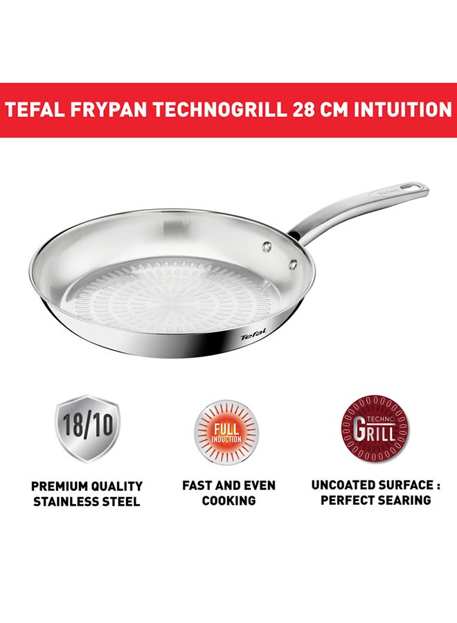 Intuition 28 cm Frypan Premium Stainless Steel 18/10 Induction Stainless Steel 28cm