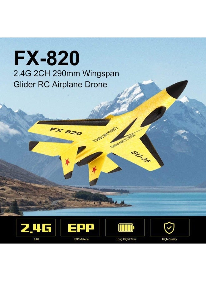 SU-35 RC RC Plane Drone with 2.4GHZ 2CH, Remote Channel Remote Control Airplane, Control Flying Paper Aircraft Toys Indoors & Outdoors Easy to Fly Best Gift for Adults and Children