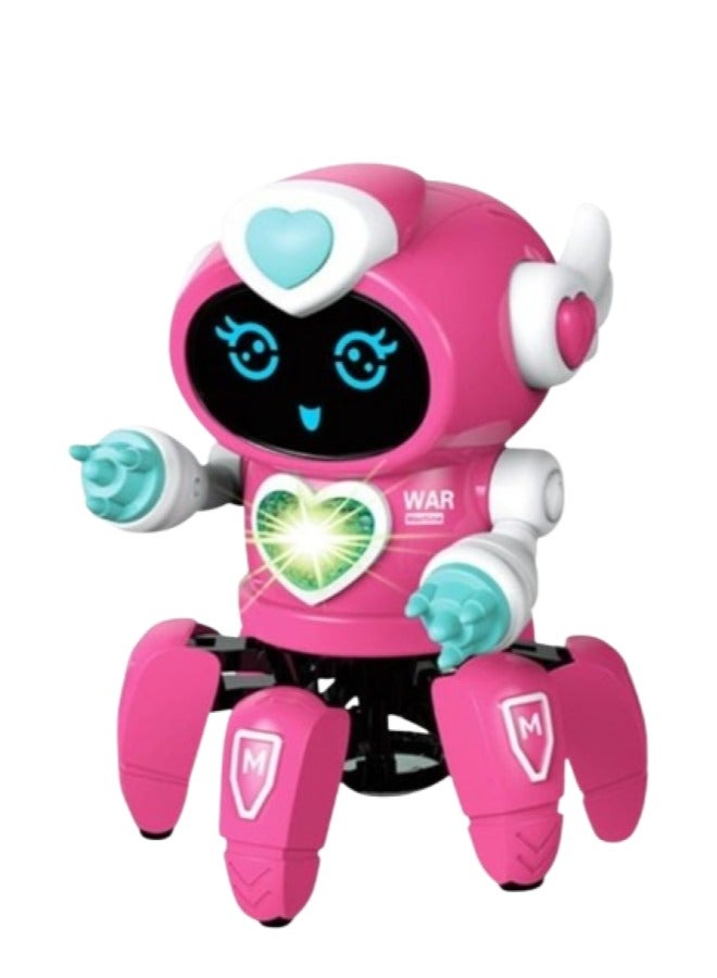 Bot Robot Pioneer Colorful Lights and Music All Direction Movement Dancing Robot Toys for Boys and Girls (PINK)