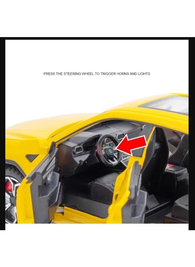 1:24 Simulation of Lamborghini Urus Diecast Car Model – Pull Back Alloy SUV Toy with Sound & Light – Kids Boys Girls Gift Collectible