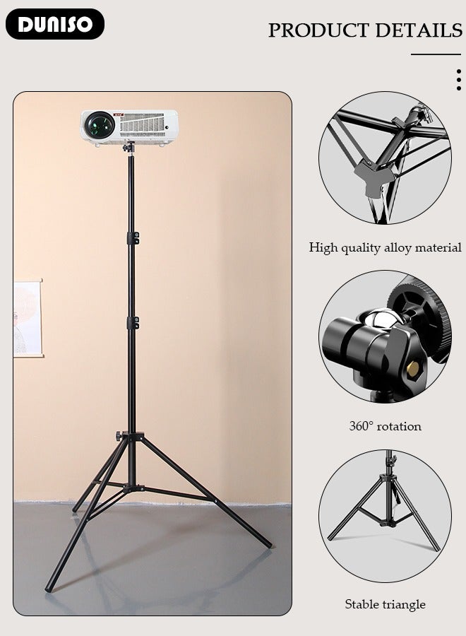 Projector Stand Tripod, Laptop Floor Stand Adjustable Height 58 to 170 CM, Portable Multifunctional Projector Tripod Stand for Office Home Theater, Projector Stand for Outdoor Movies