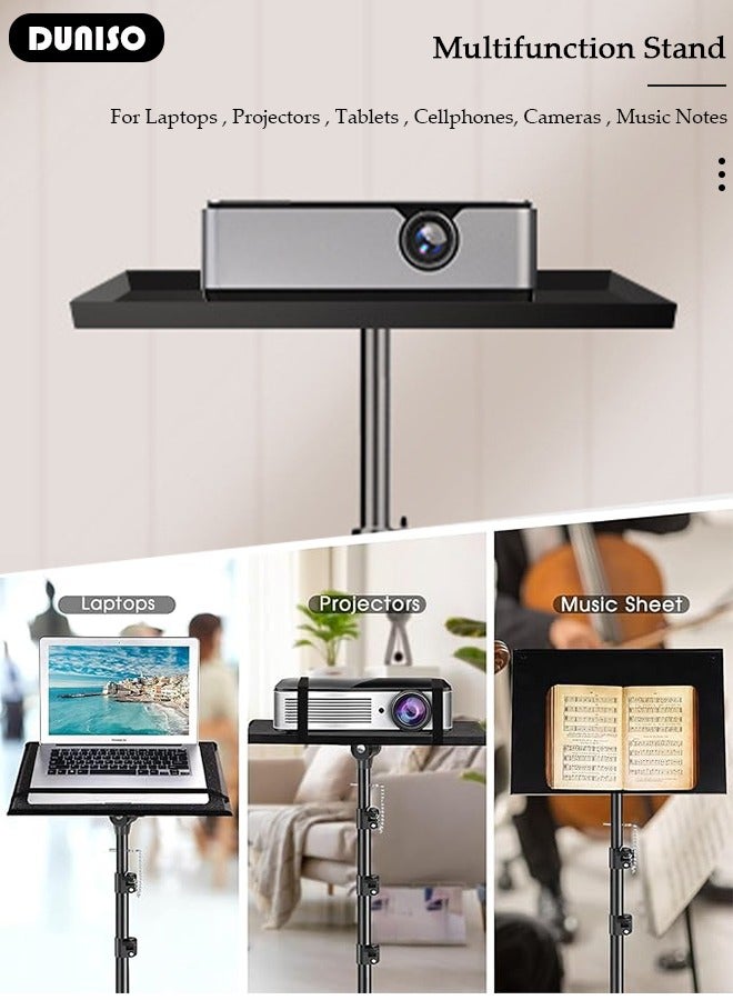 Projector Stand Tripod, Laptop Floor Stand Adjustable Height 58 to 170 CM, Portable Multifunctional Projector Tripod Stand for Office Home Theater, Projector Stand for Outdoor Movies