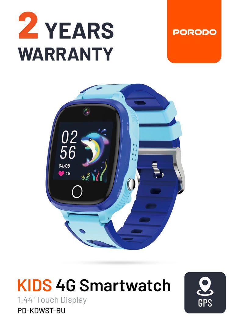 4G Kids GPS Smart Watch with Setracker 2 app - Blue