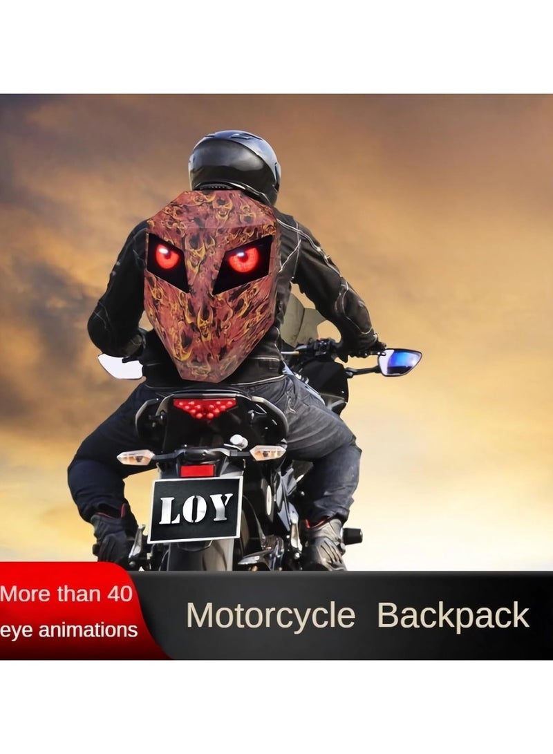 LED Backpack With Eyes Led LED Motorcycle Backpacks For Men Backpack With Digital Moving Eyes