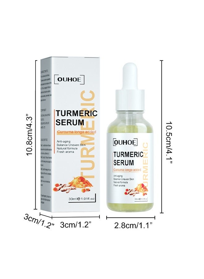 Turmeric Serum-Curcuma ​Dark Spot And Anti-Aging Turmeric Repair Face Serum, Natural Turmeric Bright Skin Dark Spot Skin Care Moisturizing Repair Serum Turmeric Oil For Face 30ml