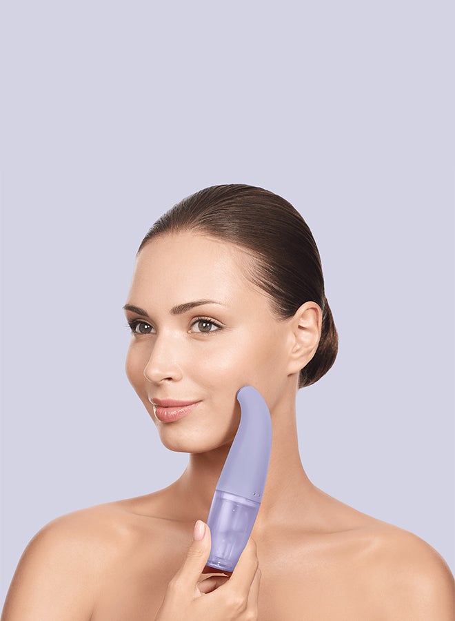 GESKE Aqua-Stream Face Cleanser | 8-in-1| Multifunctional Hydra Face Care Device  | Professional FacialSuction  Cleaning  Moisturizing and Exfoliating Device for Home Use- Purple