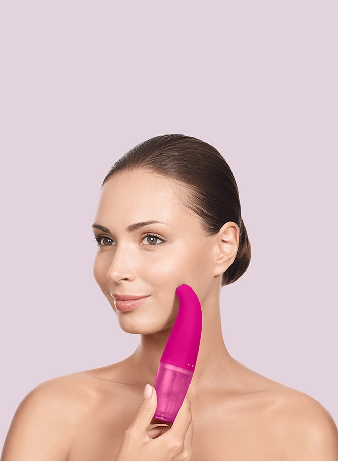 GESKE Aqua-Stream Face Cleanser | 8-in-1| Multifunctional Hydra Face Care Device | Professional Facial Suction  Cleaning  Moisturizing and Exfoliating Device for Home Use- Magenta