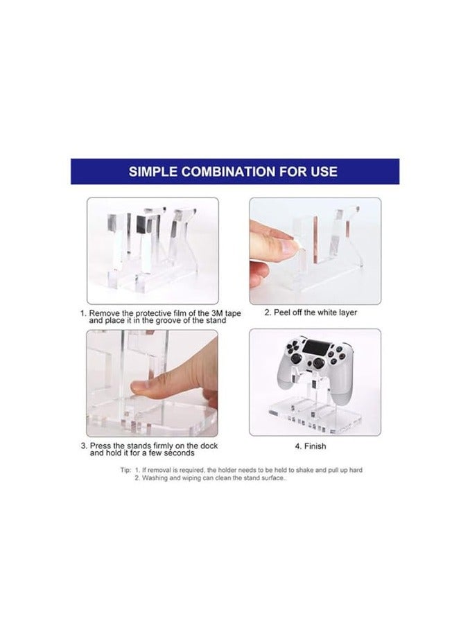 Game Controller Holder,Transparent Acrylic Universal Controller Stand for Switch Consoles