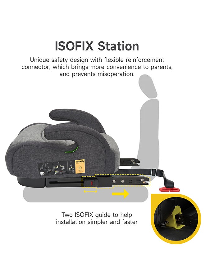 Portable Car Ohho I-Size Booster Seat With ISOFIX, 125 - 150CM (Group 2/3, 6-12 Years, ECE R129)