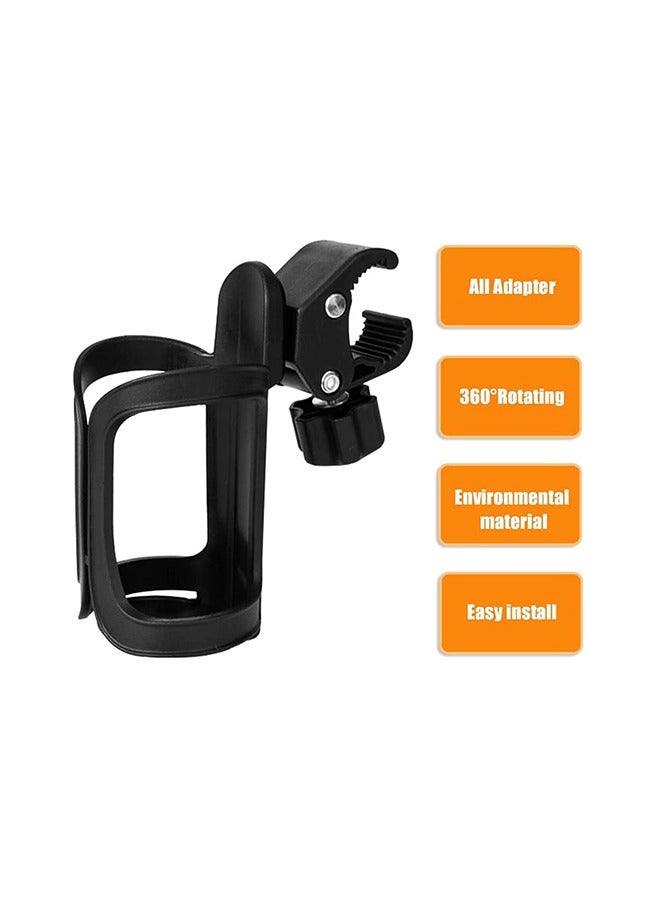 Bicycle Water Bottle Holder Cup, Universal 360 Degrees Rotation For Baby Stroller Pushchair