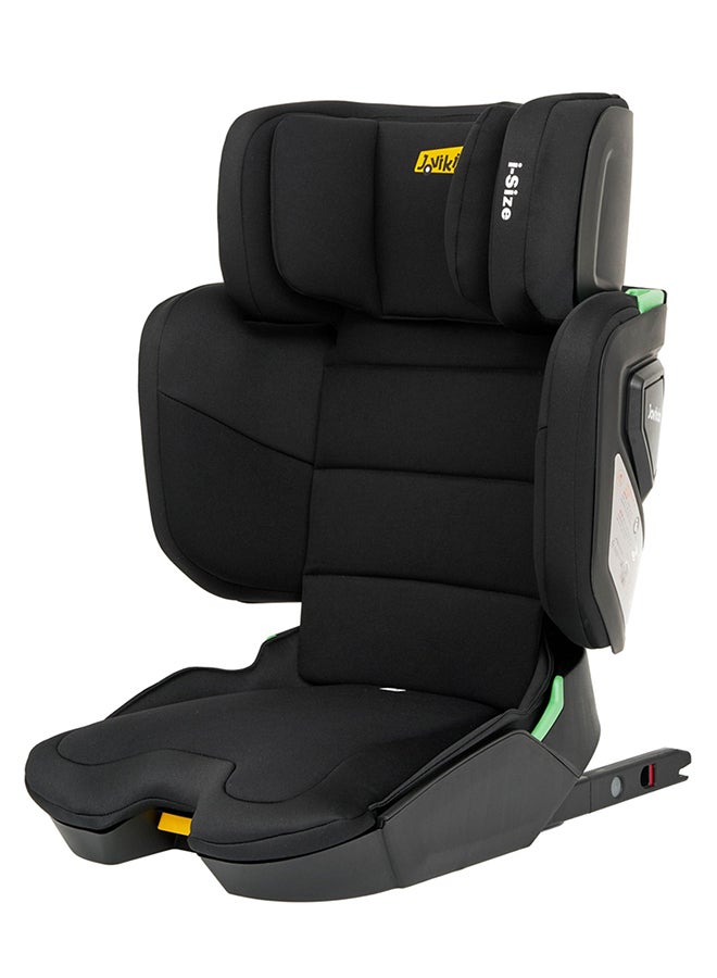 Cabin Size Portable Rober i-Size Booster Seat With ISOFIX, 100 - 150 CM (Approx. 3 To 12 Years), Adjustbale Height And Width, Compact And Folding, ECE R129, Black