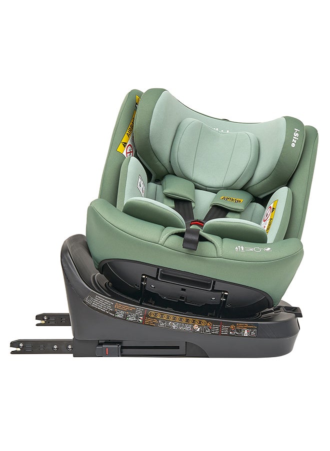 Rotating Ranger TT ISOFIX Car Seat 360° For Baby, 40 - 150 CM, 0 - 12 Years, ECE R129/E4 I-Size, Fixations ISOFIX, Top Tether - Green