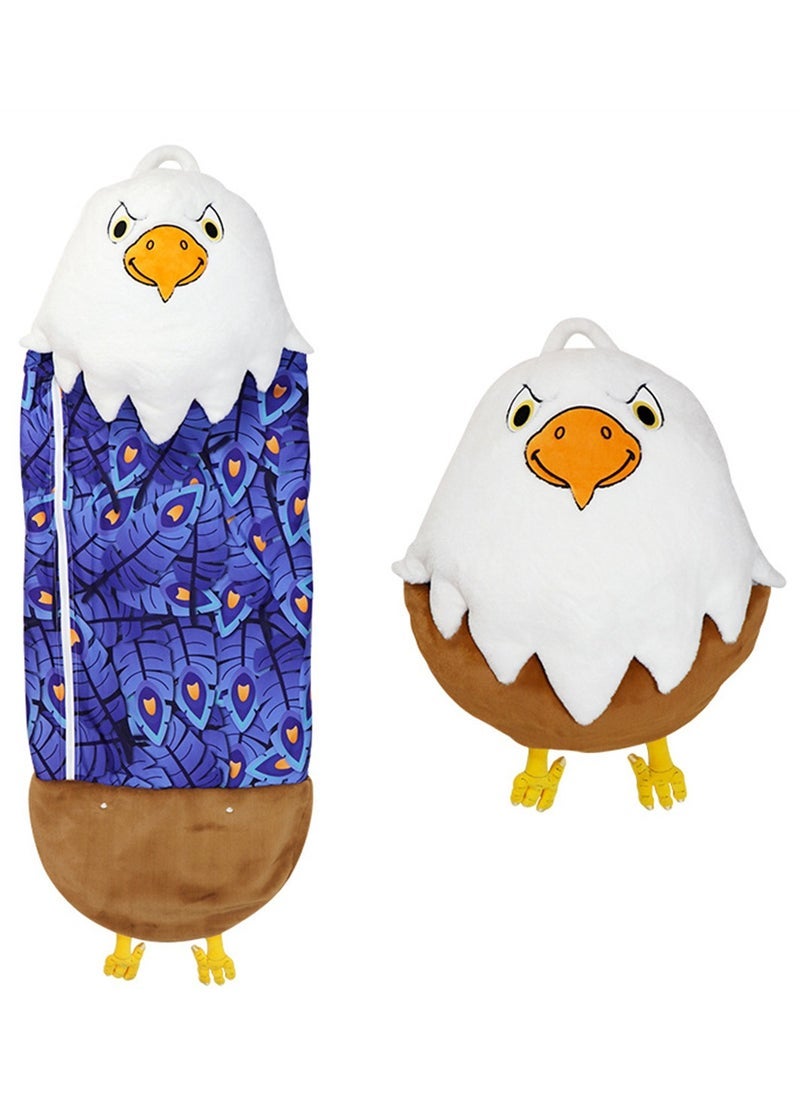 Children's sleeping bag Cartoon animal sleeping bag Children's quilted anti-kick sleeping bag Storage children's sleeping bag