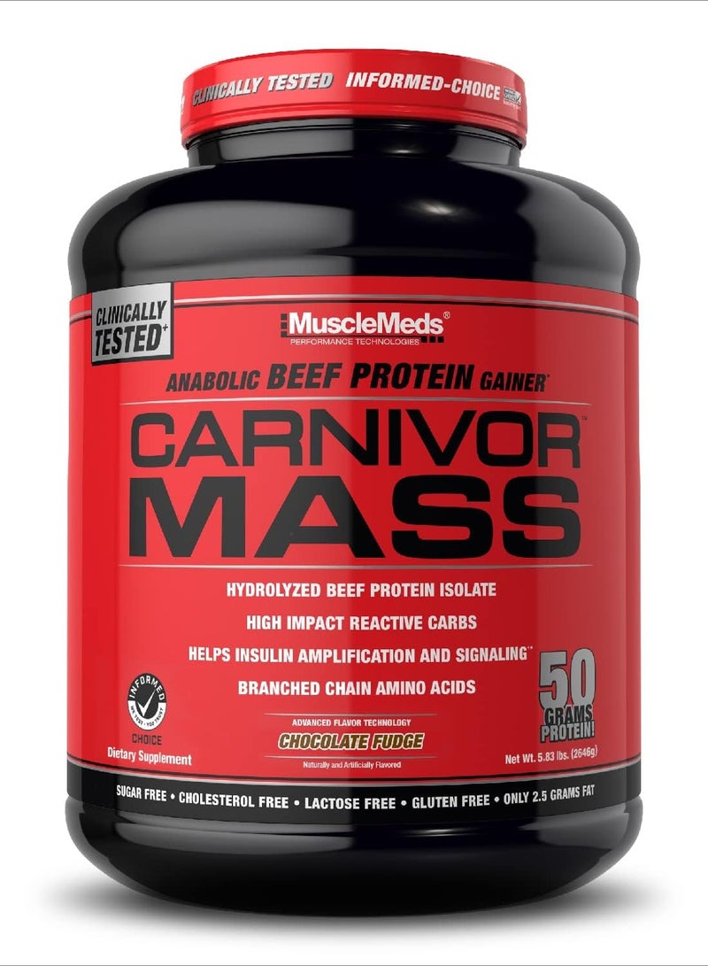 Musclemeds, Carnivor Mass, 5.83LB, Chocolate Fudge