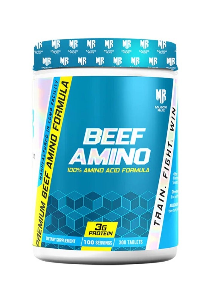 Musclerulz, Beef Amino, 300 Tabs