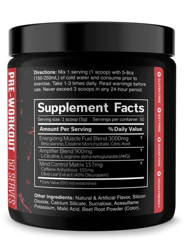 JNX Sports, Pre Workout, Watermelon, 250g, 50 SV