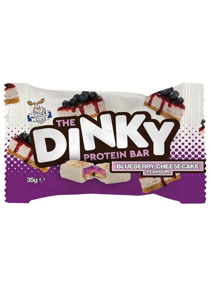 Muscle Moose Dinky Low Sugar Protein Bar, 11g Protein Pack Of 12, Blueberry Cheesecake