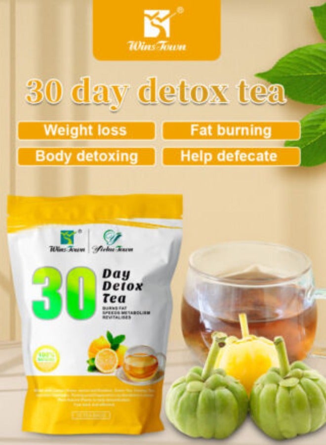 Herbal Detox Tea | Natural Slimming Tea for Weight Loss | Burns Fat & Revitalizes Metabolism | 30 Tea Bags of Powerful Natural Detox Benefits