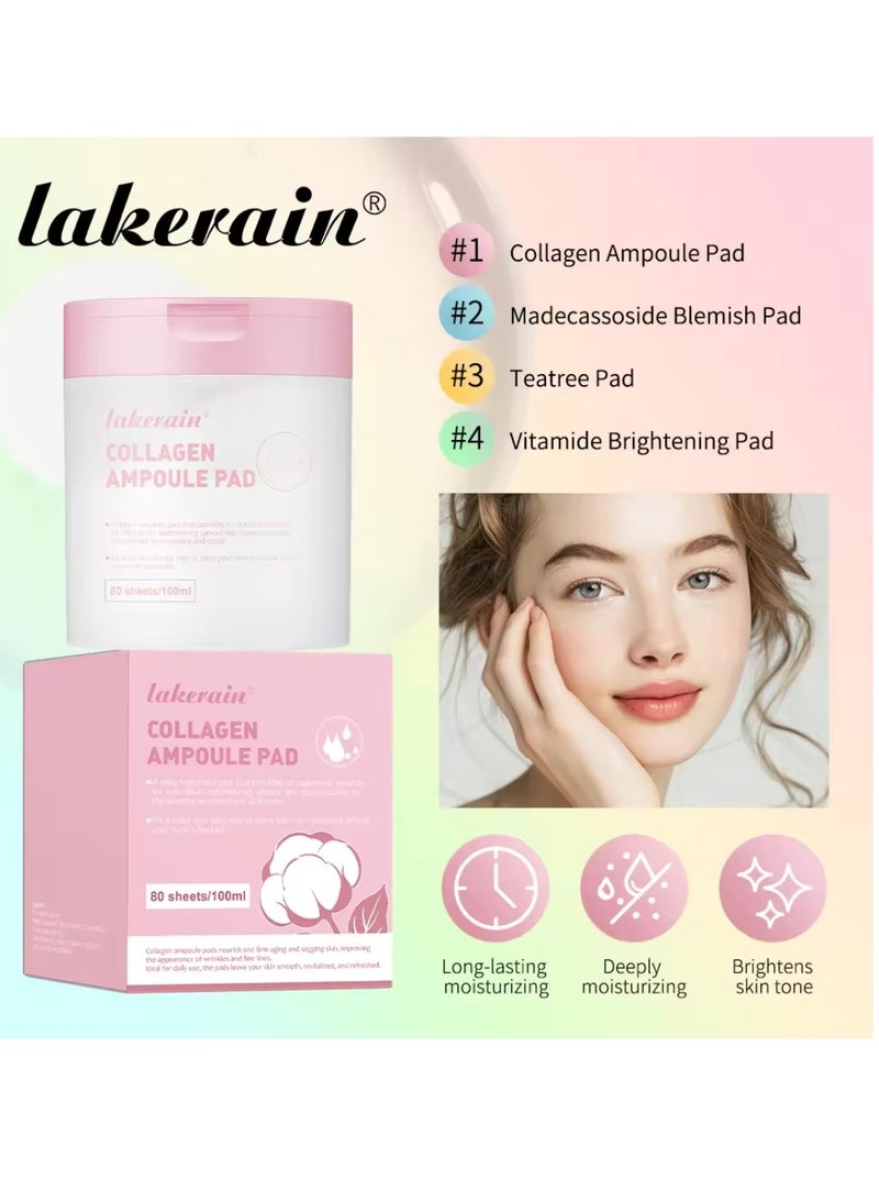 80Pcs 100ml Tea Tree Pads Balance Acne Prone Skin Calm Skin Daily Use Pads Strengthen Skin Barrier Soothe Skin and Keep Skin Soft Moisturize Hydrate Nourish Skin All Day Moisturizing Gel Pads 03