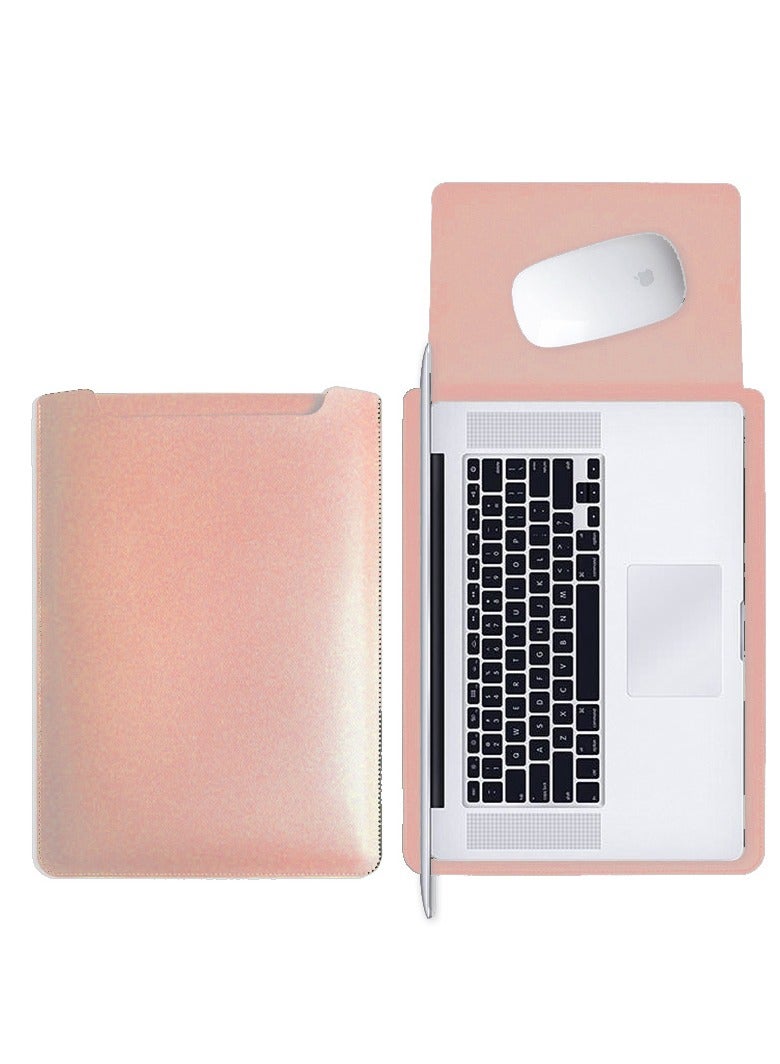 Suitable for Apple, Xiaomi, Huawei Full Protection Tablet Laptop Bag 13/14 Inch PU Leather Non-magnetic Liner Design Thickened Laptop Bag Can Be Used as Mouse Pad