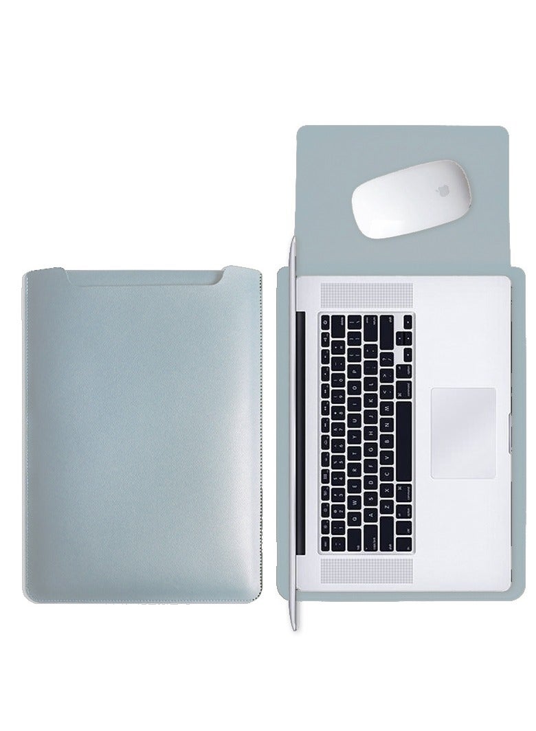 Suitable for Apple, Xiaomi, Huawei Full Protection Tablet Laptop Bag 13/14 Inch PU Leather Non-magnetic Liner Design Thickened Laptop Bag Can Be Used as Mouse Pad