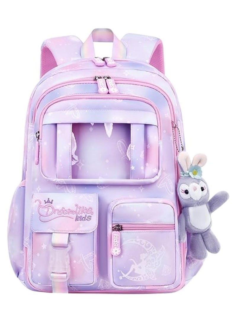 Kids Pink and Purple School Bag
