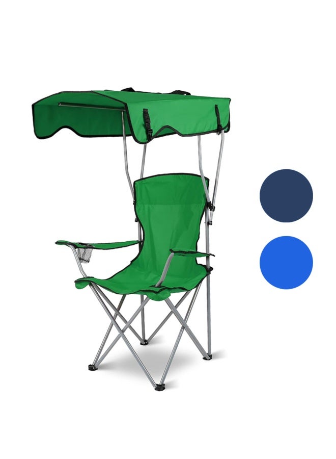 Campmate Folding Beach Chair Cm-7880 With Canopy Sun Protection Roof | For Camping - Fishing -Outdoor