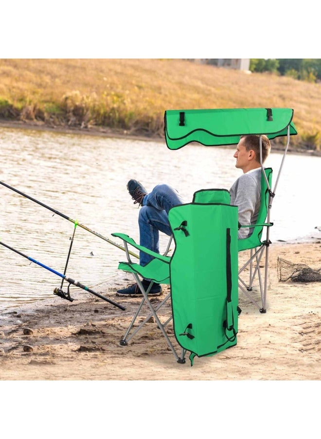 Campmate Folding Beach Chair Cm-7880 With Canopy Sun Protection Roof | For Camping - Fishing -Outdoor