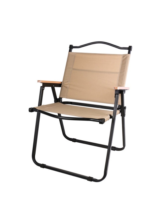 Campmate Foldable Camping Chair Cm-7876 With Wooden Arm Rest |For Camping - Fishing -Outdoor- Picnic